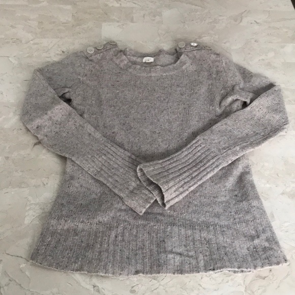 J.Crew Lambswool Sweater with Buttons - Picture 1 of 4